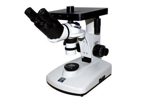 গুণ  Binocular 6V 12W Inverted Optical Microscope Compound Metallurgical 100X 1250X কারখানা