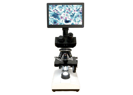 গুণ  LCD Screen Lab Biological Microscope 10X 40X 6V 20W Monocular Light Microscope কারখানা
