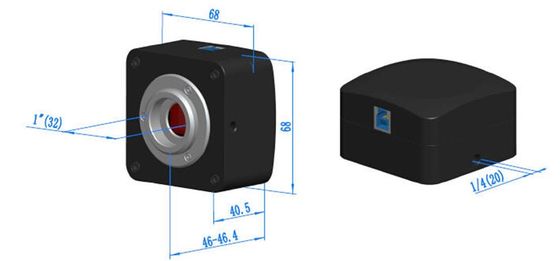 101.2 FPS Cmos USB মাইক্রোস্কোপ ক্যামেরা 640x480 হার্ডওয়্যার রেজুলেশন রেঞ্জ 3M পিক্সেল